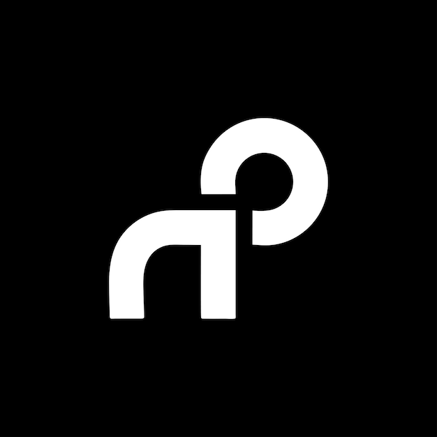 Plantilla de logotipo de monograma plano ap