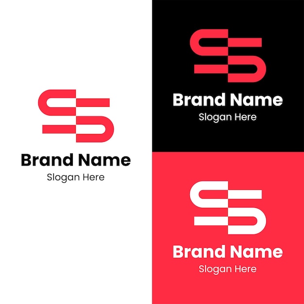 plantilla del logotipo del monograma SS