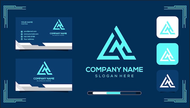 plantilla del logotipo del monograma del vector LH