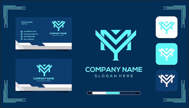 plantilla del logotipo del monograma Vector MY