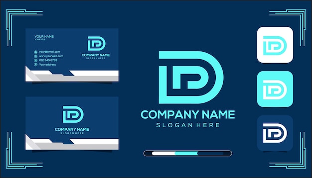 plantilla del logotipo del monograma del vector PD