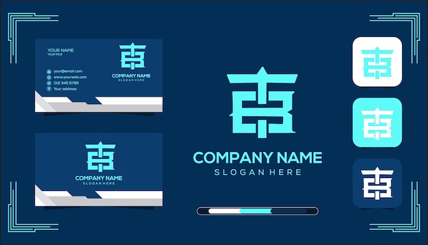 plantilla del logotipo del monograma del vector tb