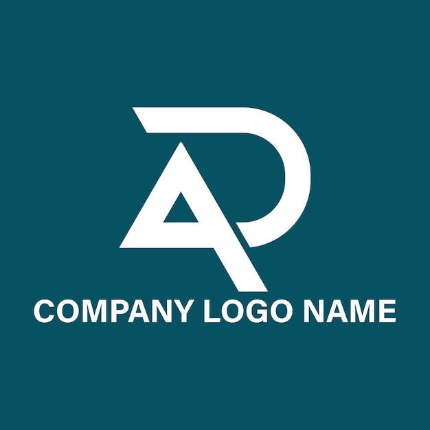 plantilla de logotipo de monograma vectorial de AD