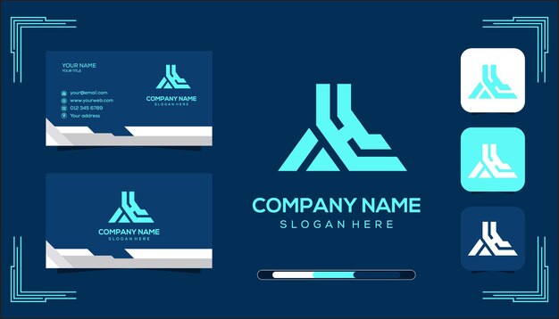 plantilla del logotipo del monograma vectorial AH