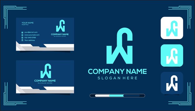 plantilla del logotipo del monograma vectorial CW
