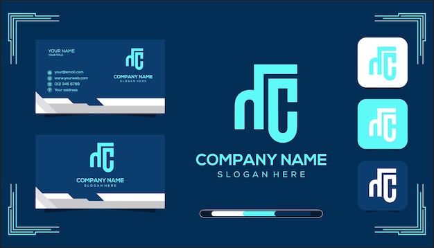plantilla del logotipo del monograma vectorial HC