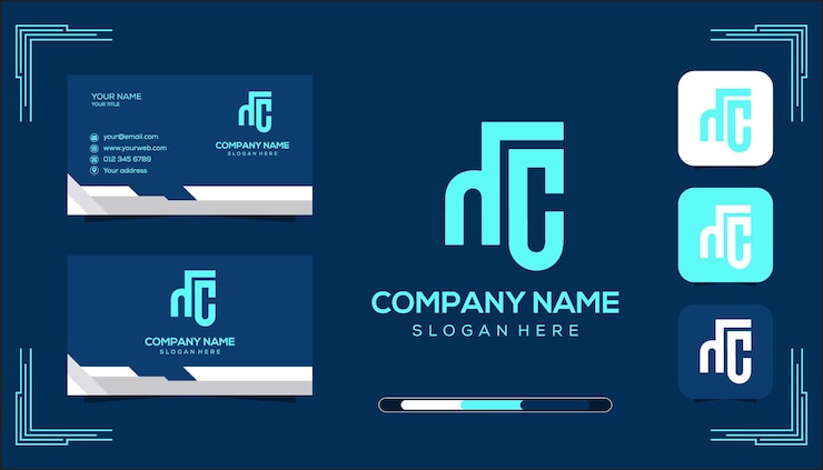 Vector plantilla del logotipo del monograma vectorial hc