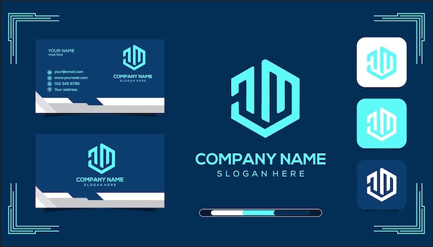 plantilla del logotipo del monograma vectorial MH