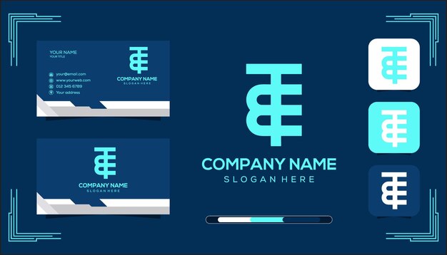 plantilla del logotipo del monograma vectorial TE