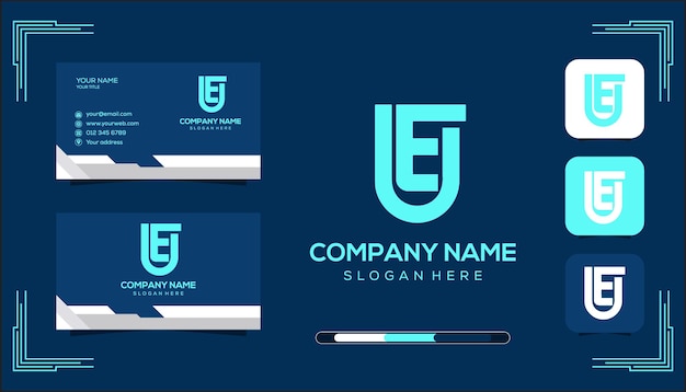 plantilla del logotipo del monograma vectorial UE