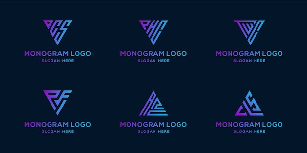PLANTILLA DE LOGOTIPO DE MONOGRAMA