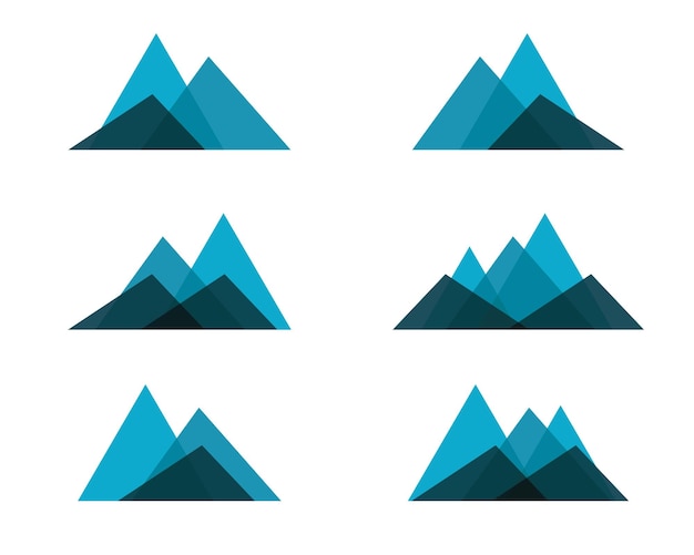 Plantilla del logotipo de las montañas