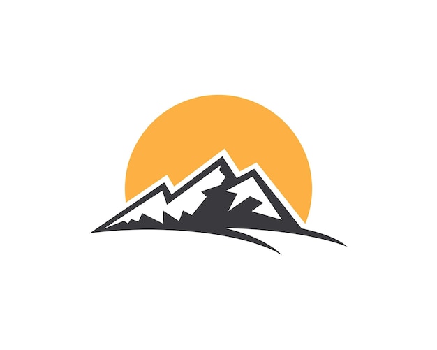 Plantilla del logotipo de las montañas