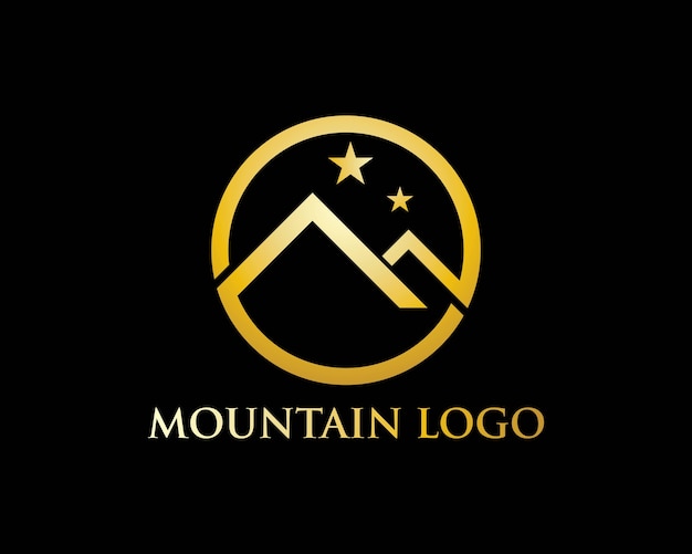 Plantilla de logotipo de montañas