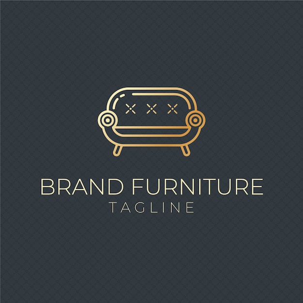 Vector plantilla de logotipo de muebles de lujo