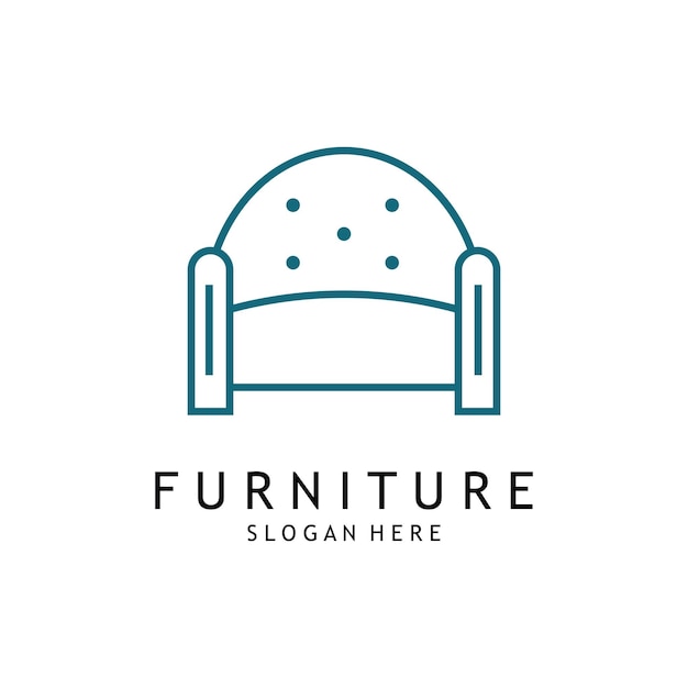 Plantilla de logotipo de muebles Símbolo creativo para empresa de muebles