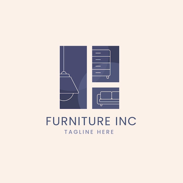 Vector plantilla de logotipo de muebles