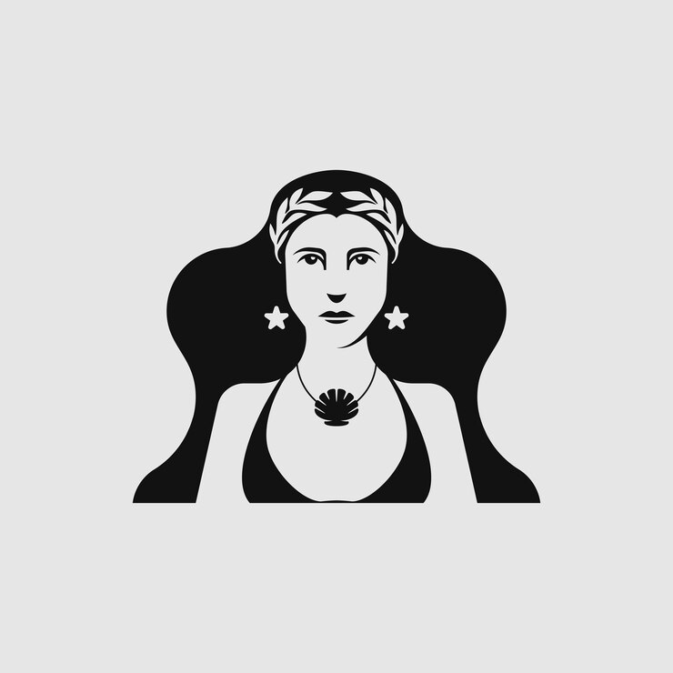 plantilla de logotipo de mujer simple y clara