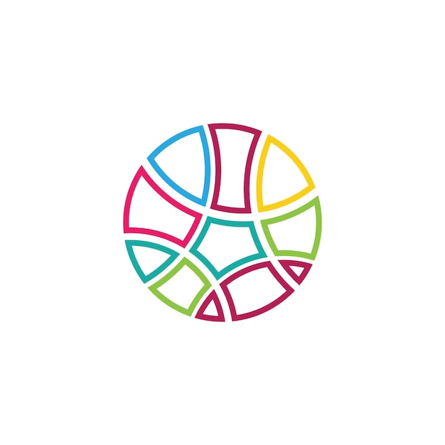 Plantilla de logotipo de mundo de alambre