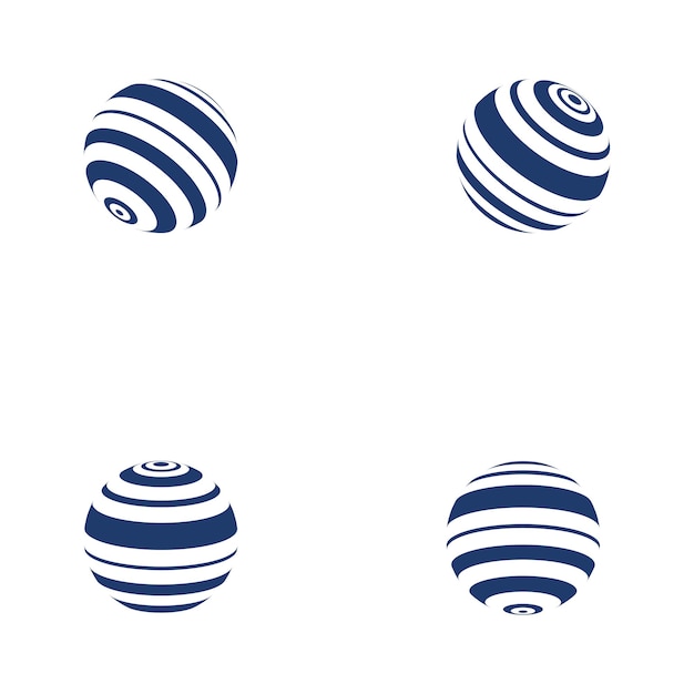 Plantilla de logotipo de mundo de alambre