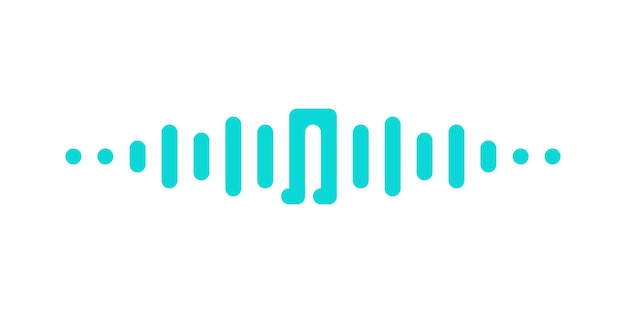 plantilla de logotipo de música con diseño de logotipo del reproductor de música de pulso Premium Vector