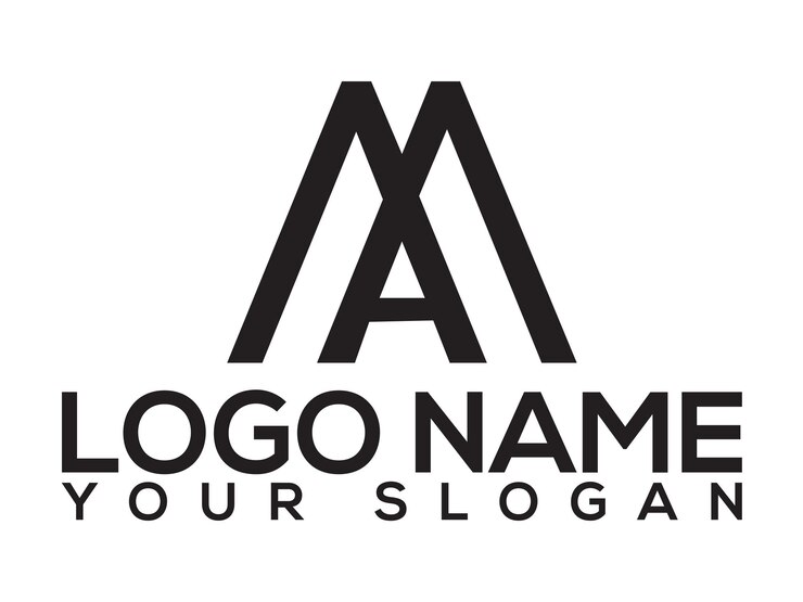plantilla de logotipo mw de gradiente libre