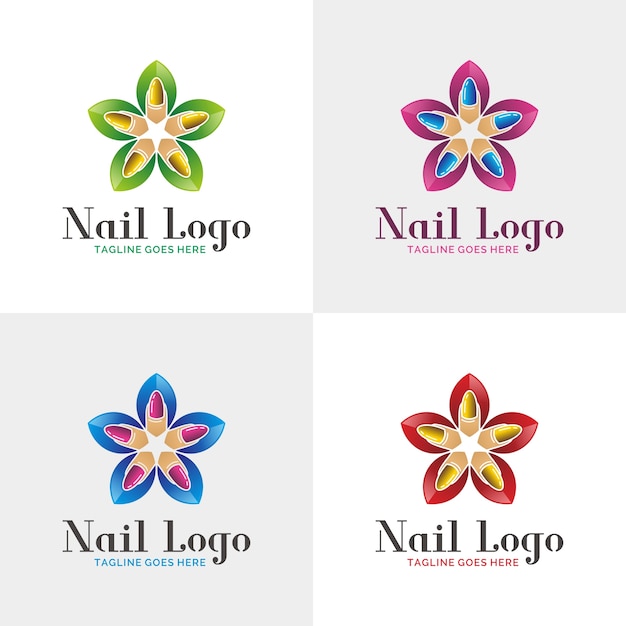 Plantilla de logotipo nail salon.