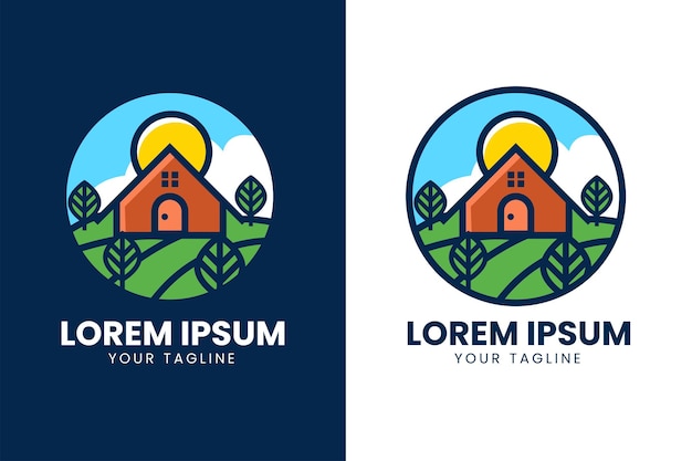 Plantilla de logotipo de naturaleza o granja