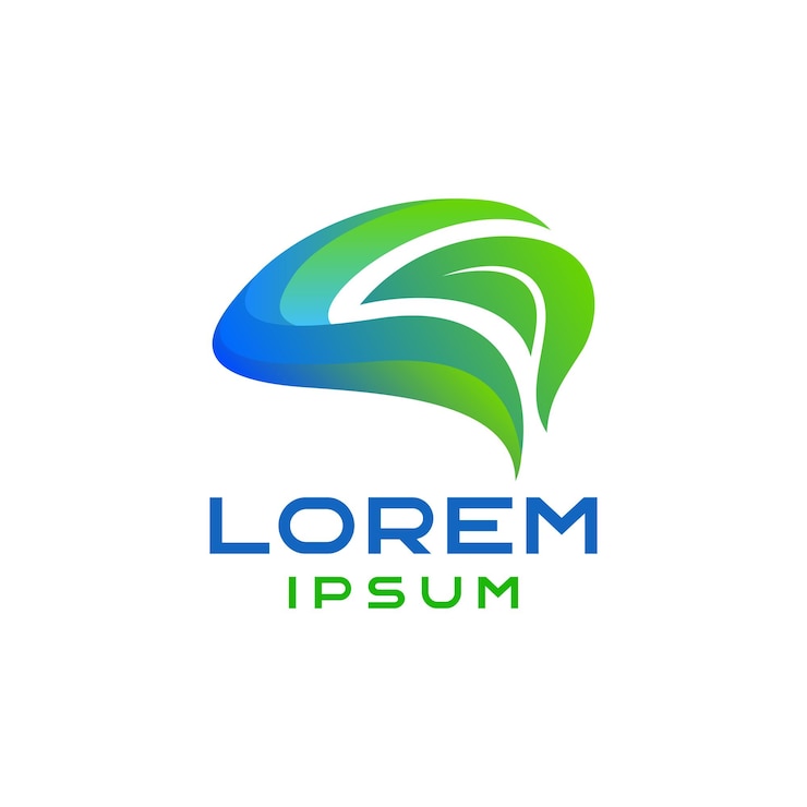 Vector plantilla del logotipo de nature brain