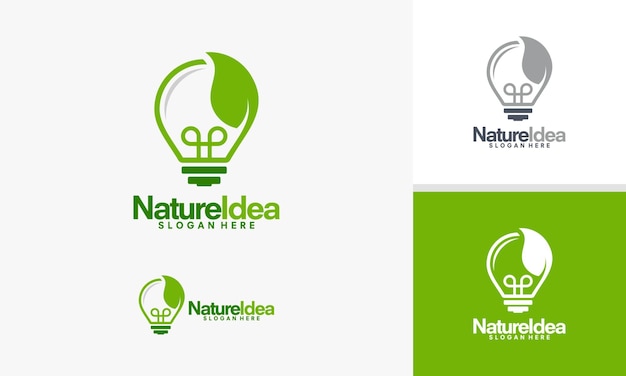 Plantilla de logotipo nature idea, vector de diseños de logotipo green inspiration