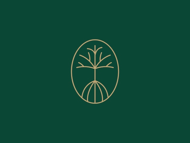 plantilla de logotipo para negocios y empresas con árbol de roble