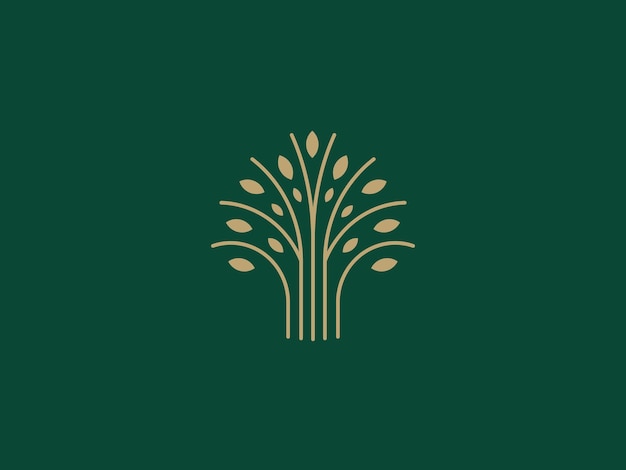 plantilla de logotipo para negocios y empresas con árbol de roble