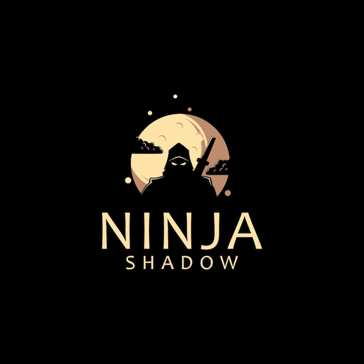Vector plantilla de logotipo de ninja