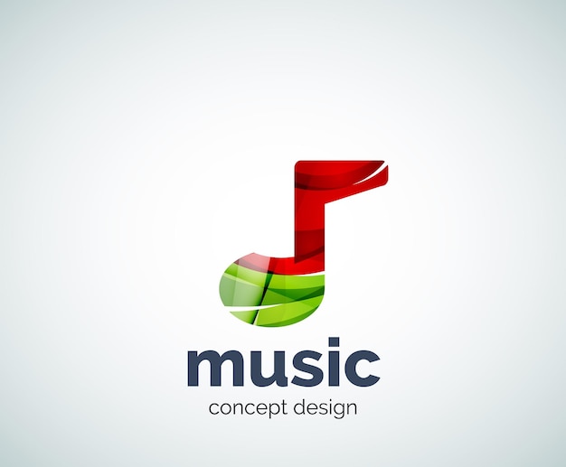 Vector plantilla de logotipo de la nota musical