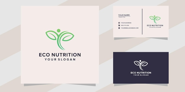 Plantilla de logotipo de nutrición ecológica