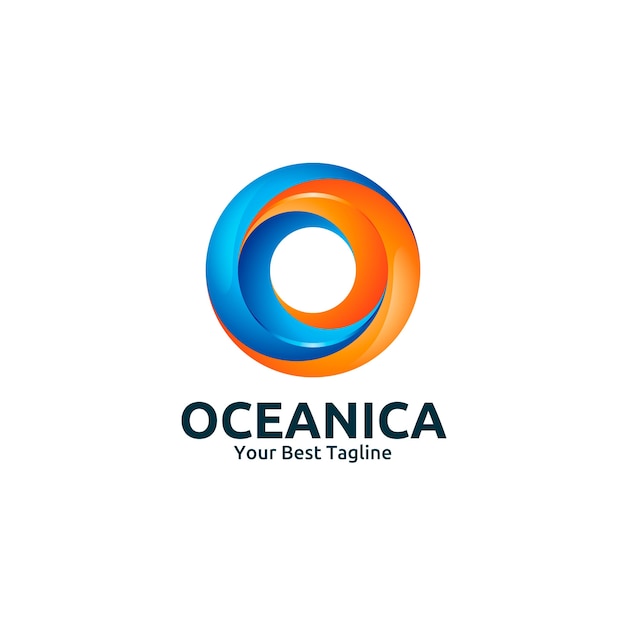 Plantilla de logotipo ocean wave