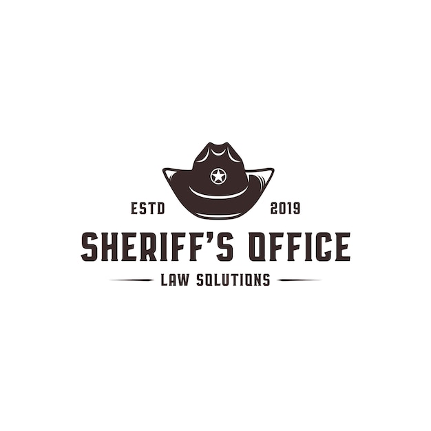 Vector plantilla de logotipo de la oficina del sheriff