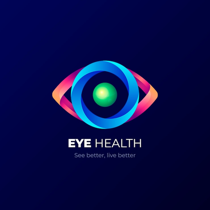 Vector plantilla de logotipo de ojo degradado
