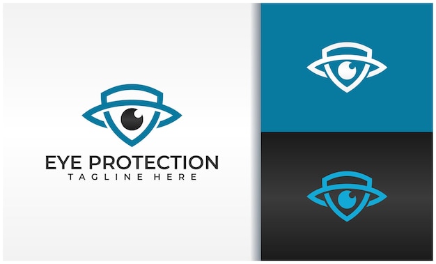 Plantilla de logotipo de ojo de seguridad