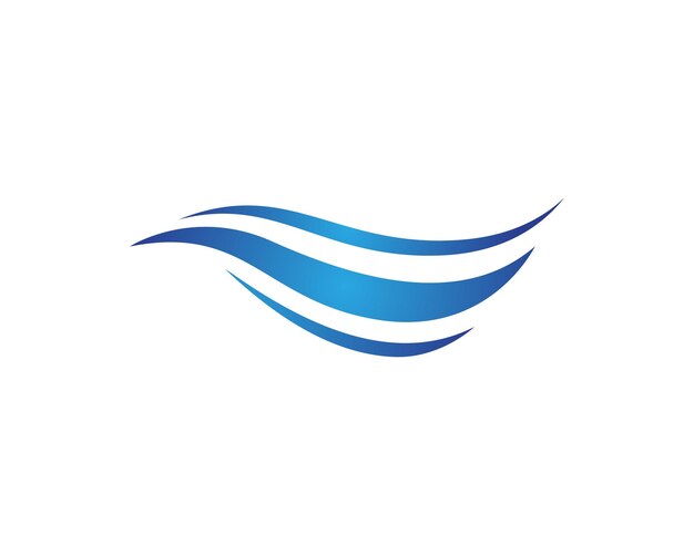 Plantilla del logotipo de la ola de agua