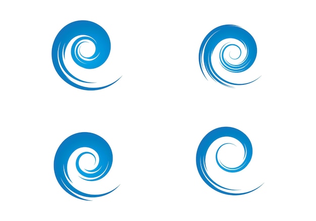 Plantilla de logotipo de ola de agua
