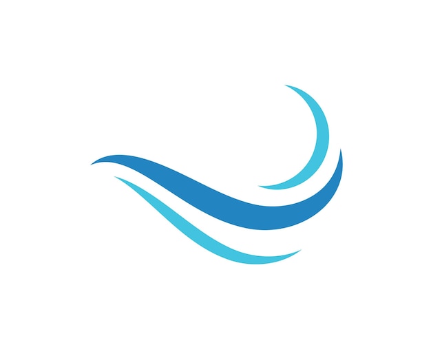 Plantilla del logotipo de la ola de agua
