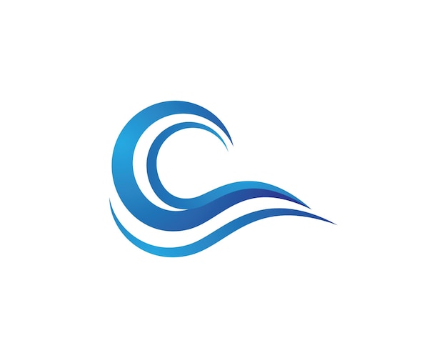 Plantilla del logotipo de la ola de agua