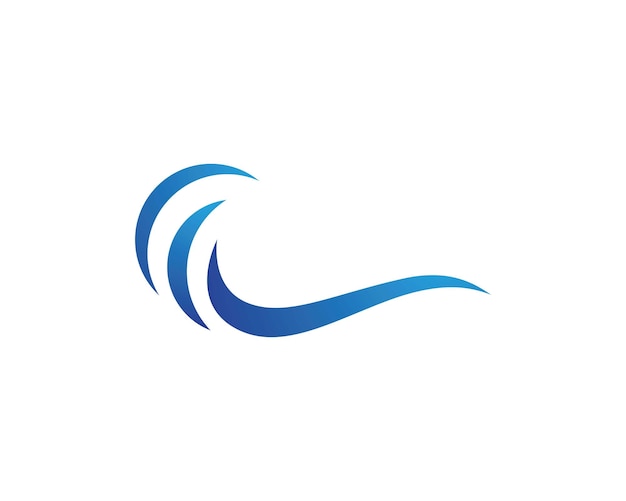 Plantilla del logotipo de la ola de agua