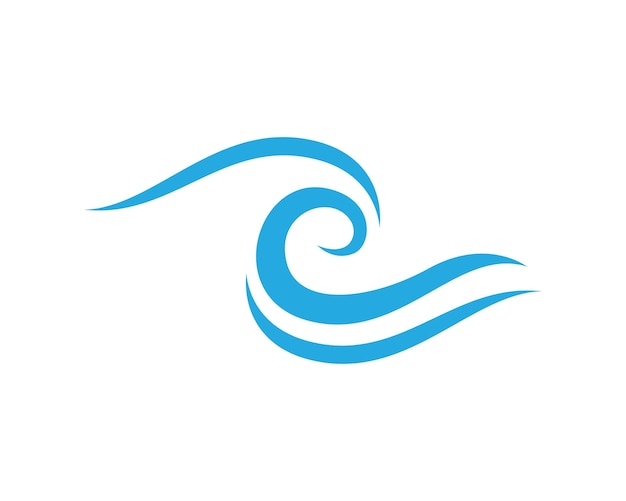 Plantilla del logotipo de la ola de agua