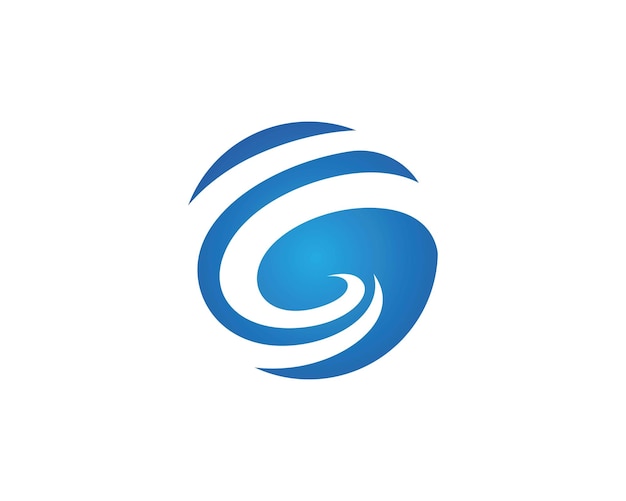 Plantilla de logotipo de ola de agua