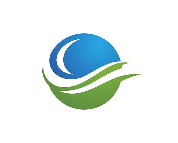 Plantilla del logotipo de la ola de agua