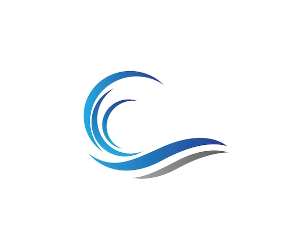 Plantilla del logotipo de la ola de agua