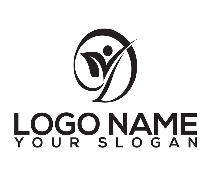 plantilla de logotipo orgánico de hombre