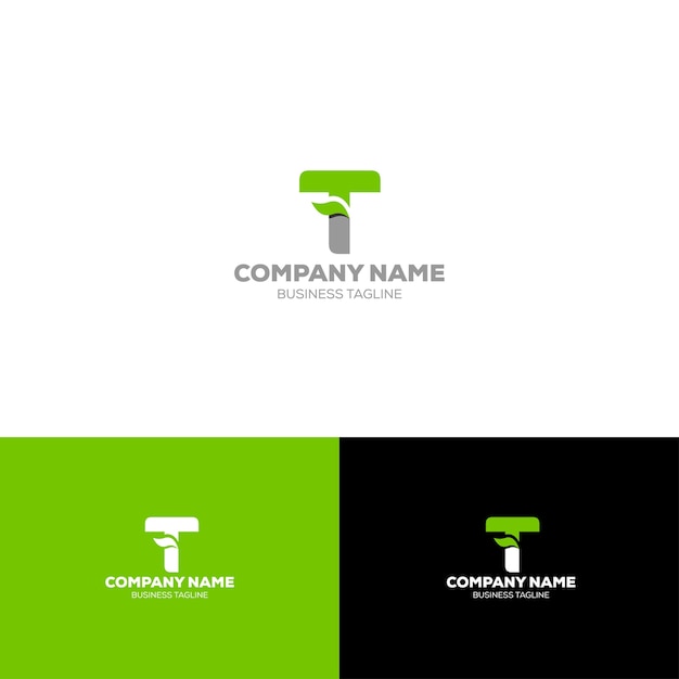 Plantilla de logotipo orgánico letra T